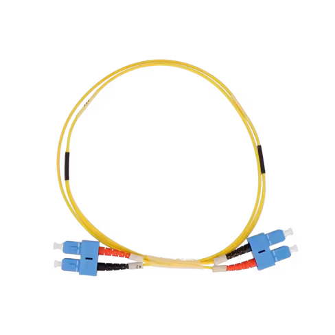 Jarretière optique monomode duplex OS2 9/125 - Lienk - SC UPC/SC UPC - LSZH - jaune - 20 m