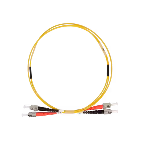 Jarretière optique monomode duplex OS2 9/125 - Lienk - ST UPC/ST UPC - LSZH - jaune - 1 m