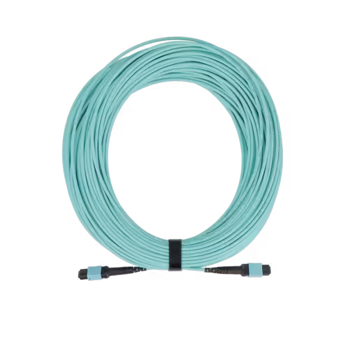 Câble Trunk MPO/MTP 12 brins multimode OM4 50/125 - Lienk - femelle/femelle - polarité B - LSZH - aqua - 20 m