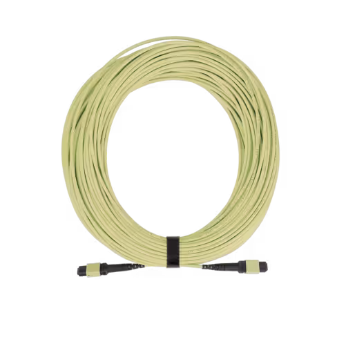 Câble Trunk MPO/MTP 12 brins multimode OM5 50/125 - Lienk - femelle/femelle - polarité B - LSZH - vert citron - 1 m