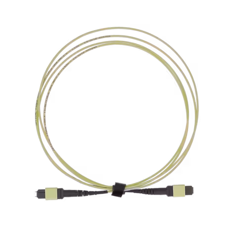 Câble Trunk MPO/MTP 12 brins multimode OM5 50/125 - Lienk - femelle/mâle - polarité B - LSZH - vert citron - 15 m