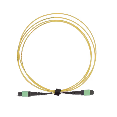 Câble Trunk MPO/MTP 12 brins monomode OS2 9/125 - Lienk - femelle/mâle - polarité B - LSZH - jaune - 1 m
