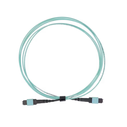 Câble Trunk MPO/MTP 12 brins multimode OM3 50/125 - Lienk - mâle/mâle - polarité B - LSZH - aqua - 1 m