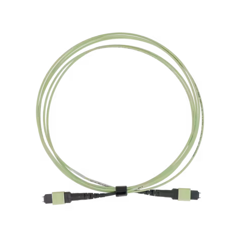 Câble Trunk MPO/MTP 12 brins multimode OM5 50/125 - Lienk - mâle/mâle - polarité B - LSZH - vert citron - 7 m