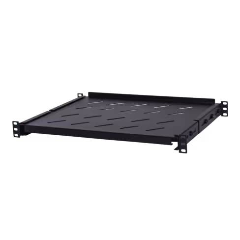 Plateau fixe 19'' 1U x 350 charge 45 kg noir - Lienk - pour baie réseau 600 x 600 mm