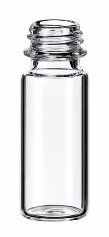 Flacon en verre SureStop 1,5 ml à filetage court 9 mm , à ouverture large, transparent, fond plat, 32 x 11.6 mm x 100