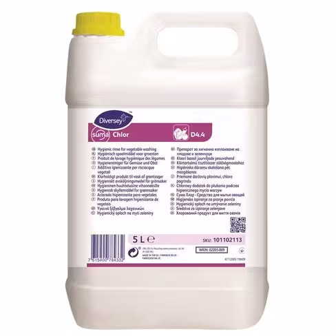 Liquide de lavage pour légumes Suma Chlor D4.4 2 bidons de 5 L