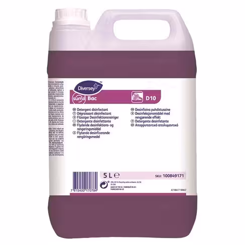 Dégraissant désinfectant bactéricide Suma Bac D10 carton de 2 x5 l