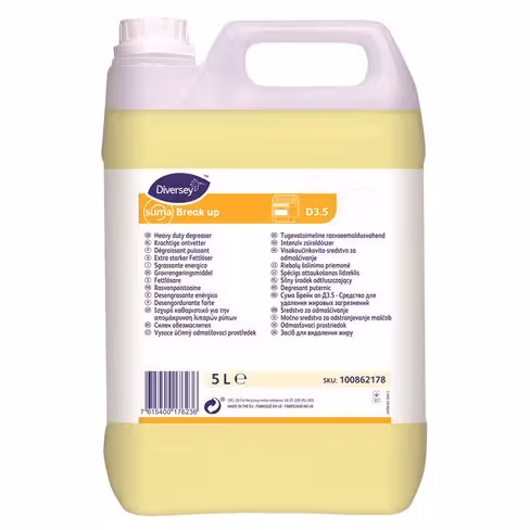 Dégraissant puissant sans risque pour l'aluminium Suma - Break Up D3.5 - Diversey - 2 bidons de 5 l