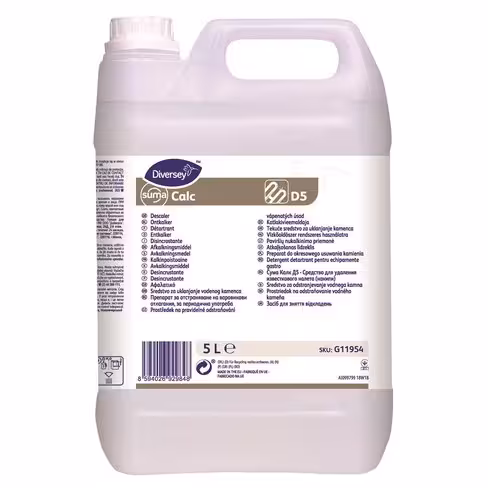 Détartrant concentré à usage périodique Suma Calc D5 - Diversey - 2 bidons de 5 l
