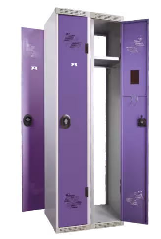 Vestiaire industrie propre double entrée 2 colonnes impératif : serrure en option