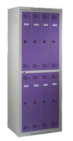 Armoire de distribution de linge 8 cases - pour linge sur cintre - serrures comprises