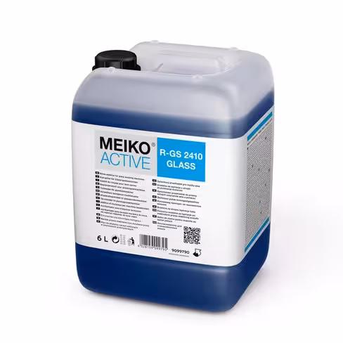 Produit de rinçage, MEIKO ACTIVE R-GS 2410GLASS 6L pour verres, acide, anti-mousse, pour eau osmosée