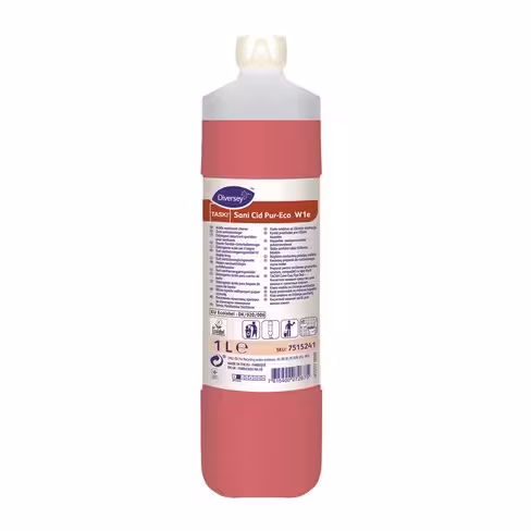 Détergent détartrant pour sanitaires Taski Sani Cid Pur - Eco - Ecolabel - Diversey - 6 bidons de 1 l