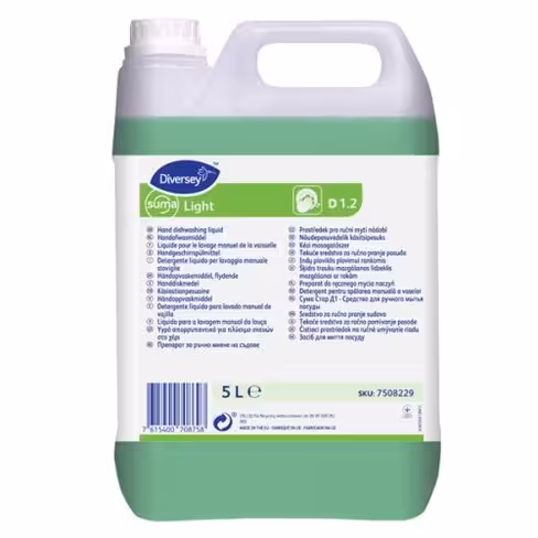 Liquide vaisselle Suma light D1.2 pour lavage manuel - Diversey - 2 bidons de 5 l