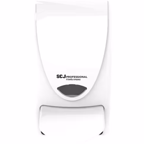Distributeur de savon manuel par bouton poussoir 1 l - ABS blanc
