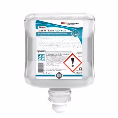 Mousse lavante Oxybac Extra Foam Wash - 6 cartouches de 1 l