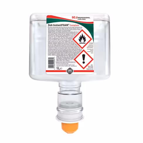 Mousse hydroalcoolique pour distributeur automatique IstantFOAM Complete - carton de 3 x 1 l