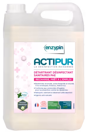 Détartrant désinfectant sanitaires Acti Pur PAE - Enzypin - carton de 4 x 5 l