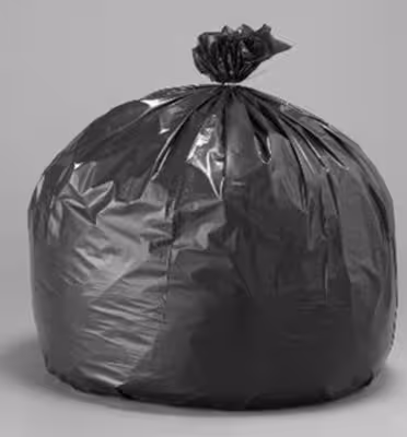Sac pour déchets lourds 30 l - ép. 25 µm - noir - lien fixe - 1 carton de 500