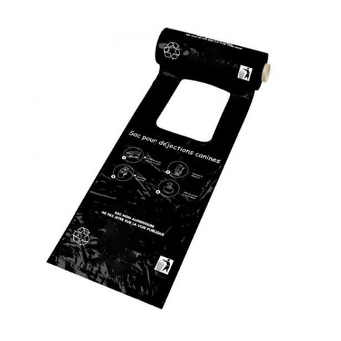 Sac à déjections canines 2,75 l - ép. 15 µm - noir - 1 carton de 4000