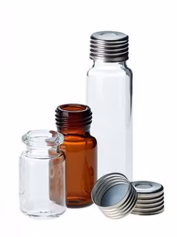 Flacon 20ml à vis transparent en verre classe hydrolytique 1, 86 x 2,5mm , filetage 20-400 x 100
