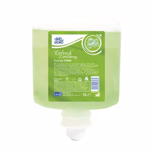Mousse lavante mains corps Refresh Energie Foam - 6 cartouches de 1 l