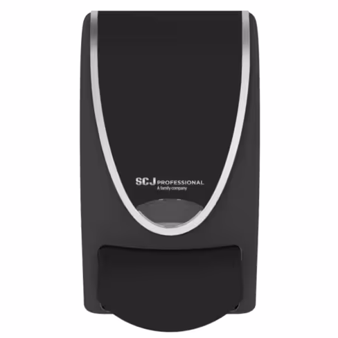 Distributeur de savon par bouton poussoir 1 l - ABS translucide noir - Deb Stoko Refresh Washroom 1000