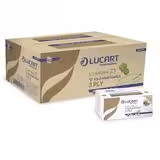 Essuie-mains pliés Z havane - 1 carton de 18 paquets de 198 feuilles