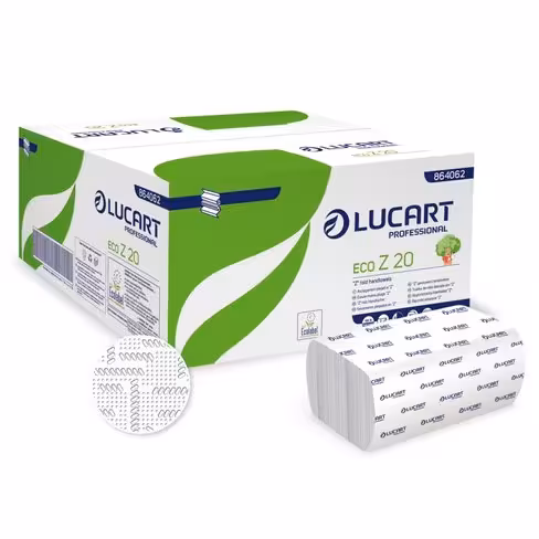 Essuie-mains en feuille à feuille Eco Z 20 - Ecolabel - 2 plis - 200 formats - 1 carton de 15 pièces