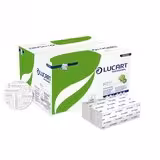 Essuie-mains en feuille à feuille - Ecolabel - 2 plis - 125 formats - 10 cartons de 15 pièces