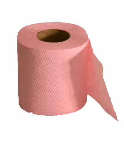 Papier toilette en rouleau de 300 feuilles - 1 pli - gaufré rose - 5 cartons de 108 rouleaux