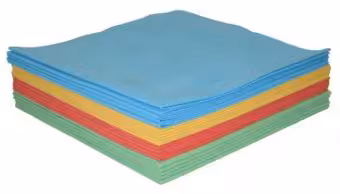 Lavette microfibre non tissée jaune 40 x 40 cm - lot de 5