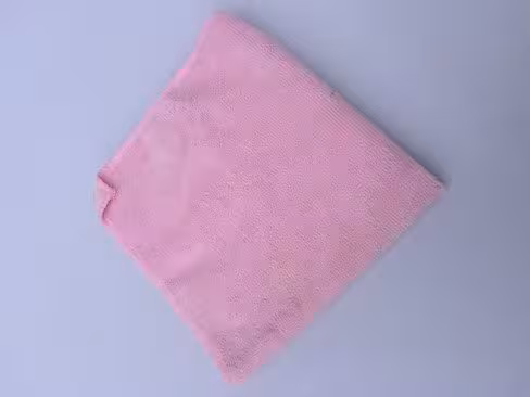 Lavette microfibre tricotée rose 38 x 38 cm - lot de 5