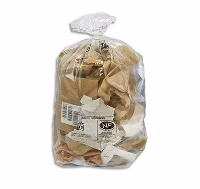 Sac pour déchets lourds 120 l - ép. 38 µm - transparent - lien fixe - 1 carton de 200