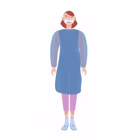 Kit de protection sur-blouse et manchettes - 1 carton de 200 paires manchettes+1 carton de 200 surblouses