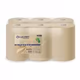 Papier toilette en bobine havane l. 180m - Econatural - 2 plis - 900 formats - 1 carton de 12 pièces