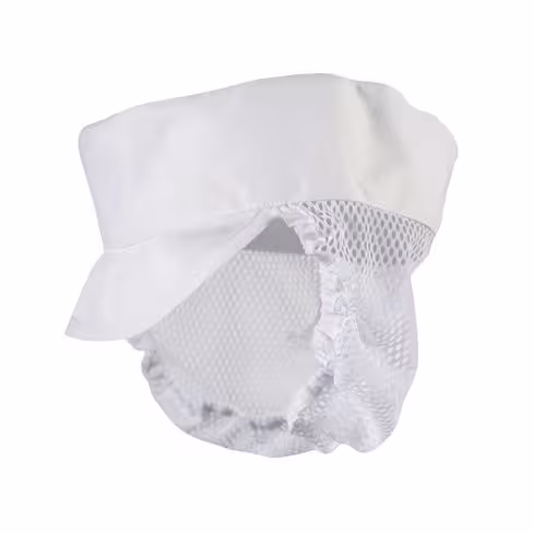 Casquette de cuisine en maille - Berma - Robur - polycoton - 210 g/m2 - blanc - taille unique -