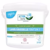 Tablettes lave-vaisselle Action Verte - Ecocert - tout en 1 cycle long - seau de 160 tablettes