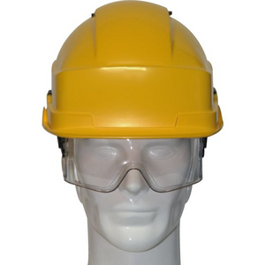 Casque avec lunette-masque de protection intégrée - Iris 2 - Auboueix - jaune
