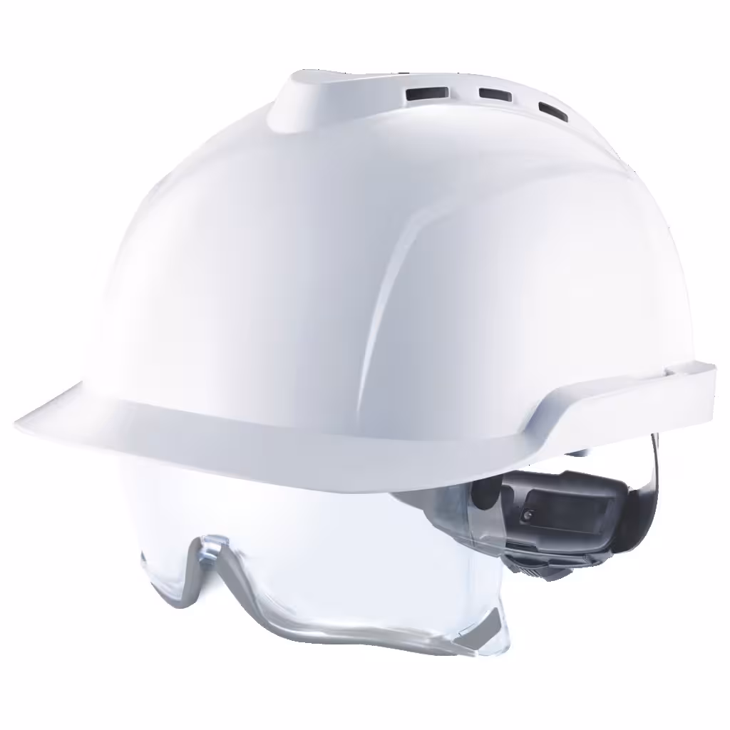 Casque ventilé avec surlunettes intégrées - V Gard 930 - MSA - blanc