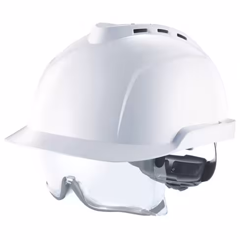 Casque ventilé avec surlunettes intégrées - V Gard 930 - MSA - blanc