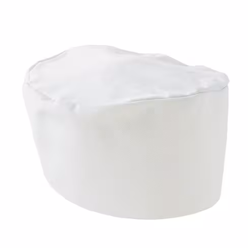 Calot de cuisine - Cepovett - 100 % coton - taille réglable par élastique - 275 gr/m² - blanc - taille unique