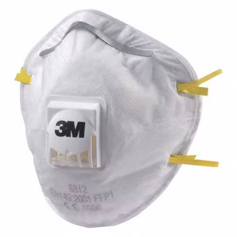 Masque jetable coque FFP1 - 8812 - 3M - EN 149 - soupape - lot de 10