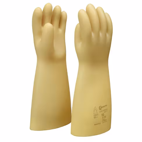 Gants électricien en latex isolants - GLE 36 - Regeltex - Classe 0 - jusqu'à 1000 V - Beige - taille 10 - la paire