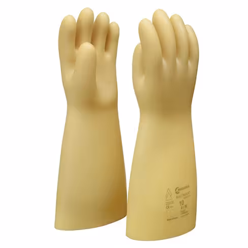 Gants électricien en latex isolants - GLE 36 - Regeltex - Classe 1 - jusqu'à 7500 V - Beige - taille 11 - la paire