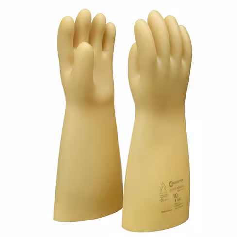 Gants électricien en latex isolants - GLE 36 - Regeltex - Classe 2 - jusqu'à 17000 V - Beige - taille 9 - la paire