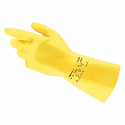 Gants multi-risques protection chimique - AlphaTec 87-190 - Ansell - latex - taille 9 - lot de 12 paires