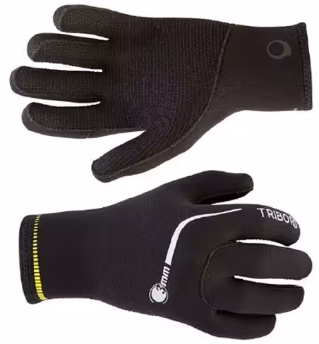 Gants de plongée - Béro - Tribord - néoprène 2 mm - noir - taille XL - la paire