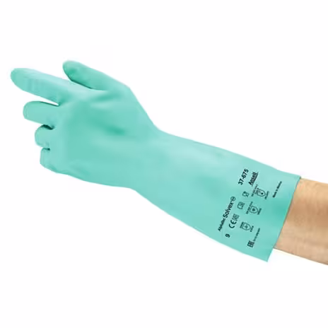 Gants de protection chimique - Solvex - Ansell - nitrile - taille 10 - lot de 12 paires